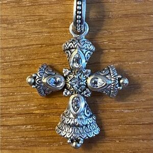 Barbara Bixby Sterling Silver 14k Gold Cross Pendant